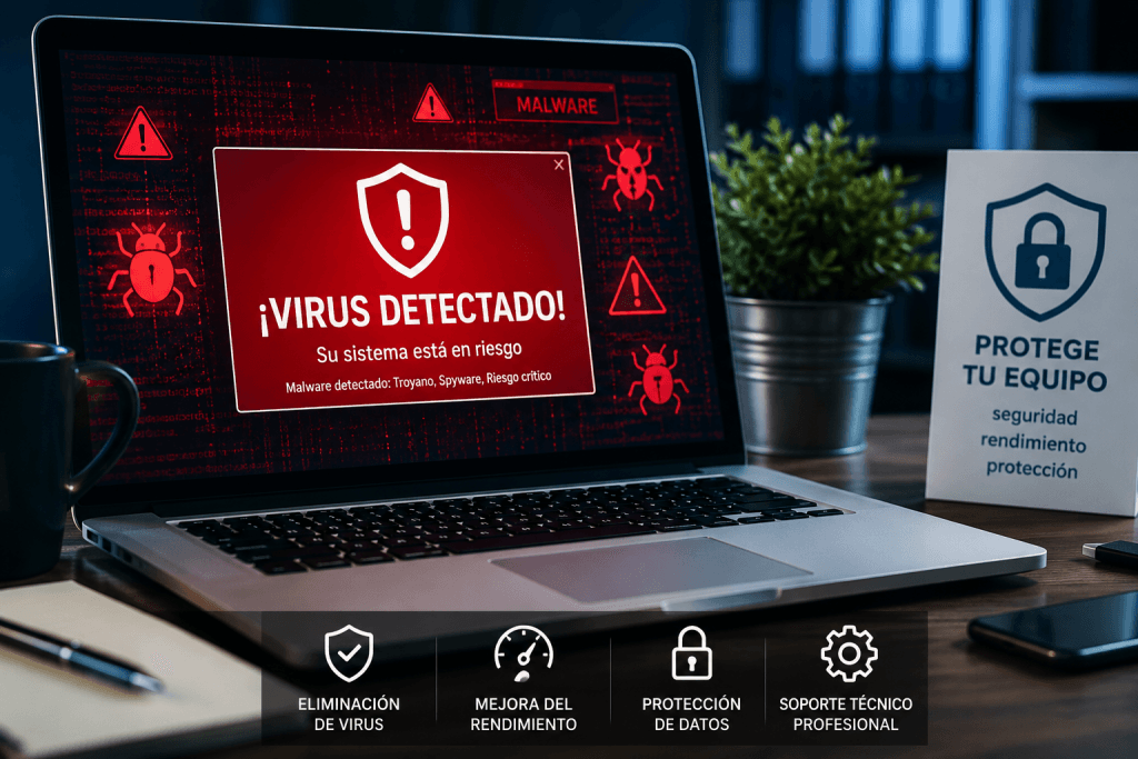 eliminación de virus y malware en Vallecas
